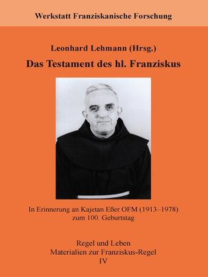 cover image of Das Testament des hl. Franziskus